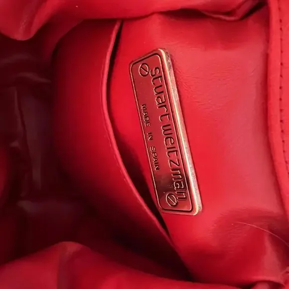 Stuart Weitzman RARE Round Crossbody Bag Silk Scarf Print Lion Zebra Vintage HTF - Picture 3 of 6